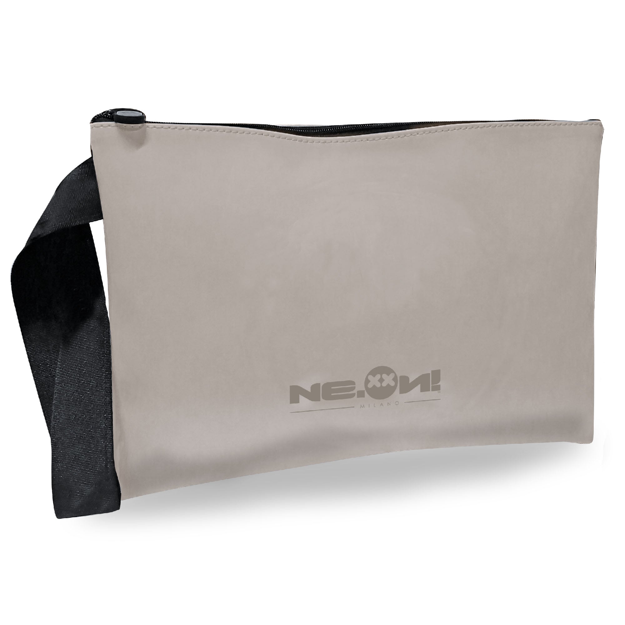 Maxi Pouch con Logo / Beige - Ideal Moda