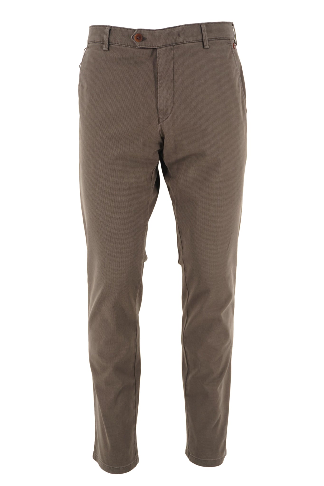 Pantalone in Twill di Cotone / Marrone - Ideal Moda