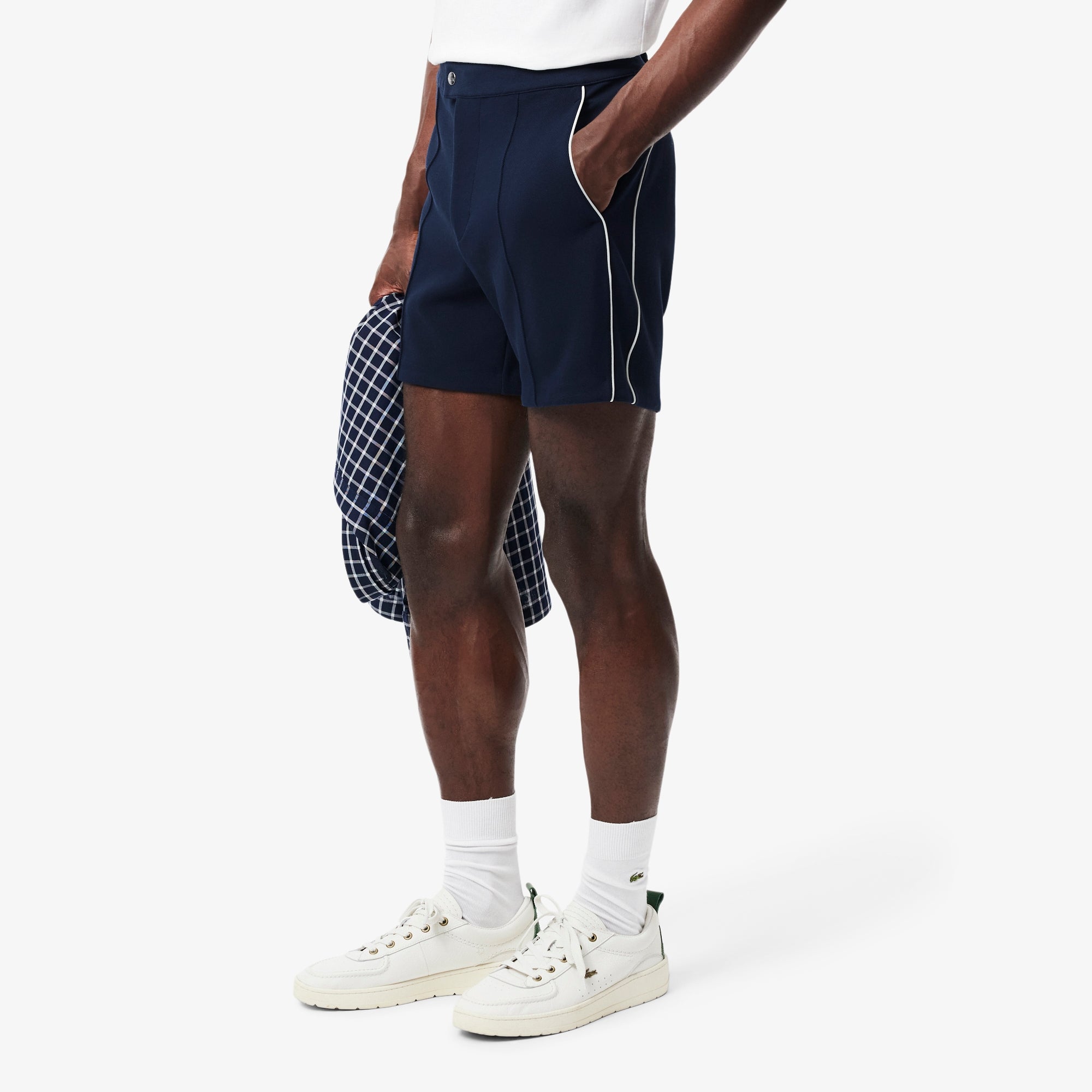 Shorts Regular Fit in Piqué / Blu - Ideal Moda