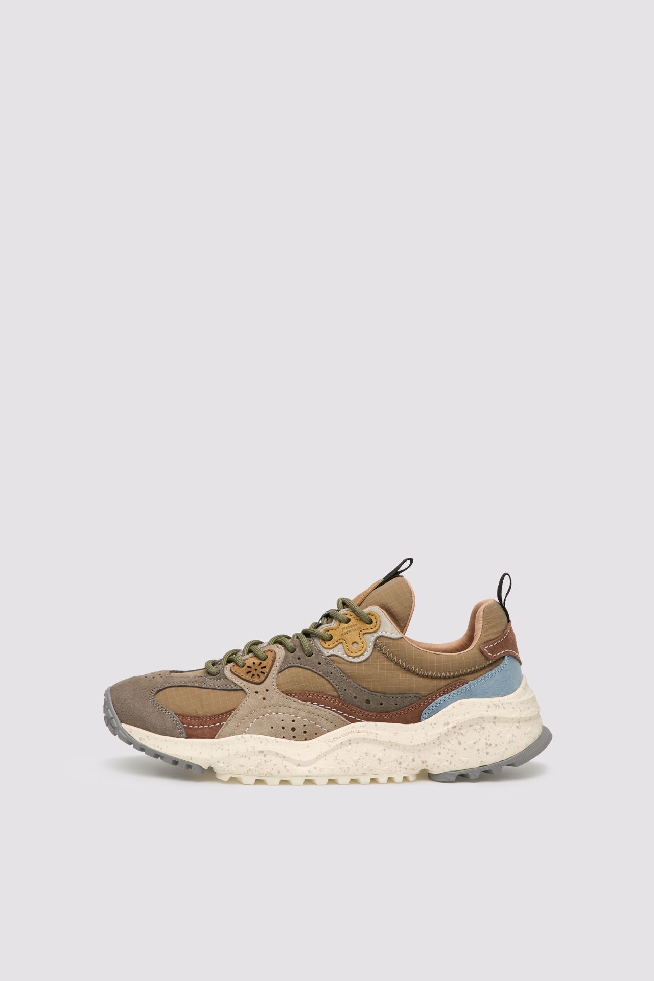 Sneaker Wave in Suede e Tessuto Tecnico / Beige - Ideal Moda