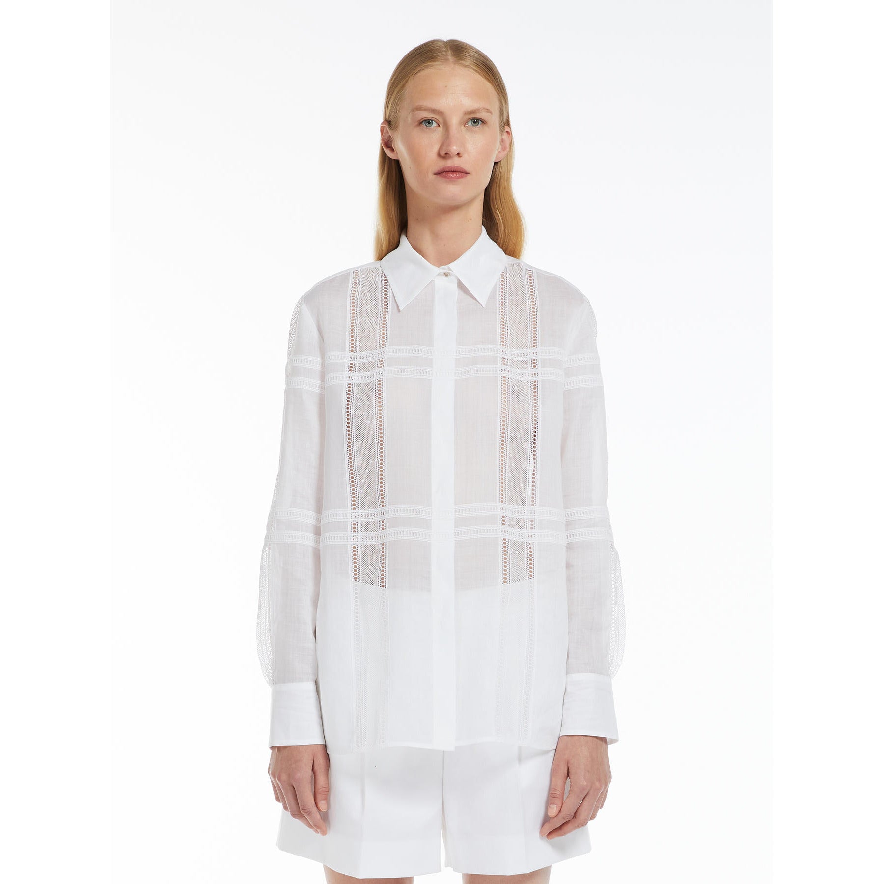 Camicia in Ramié / Bianco - Ideal Moda