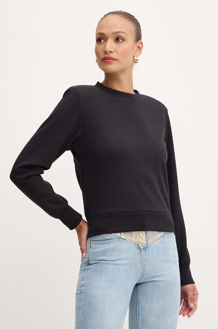 Felpa Maniche Lunghe in Cotone / Nero - Ideal Moda