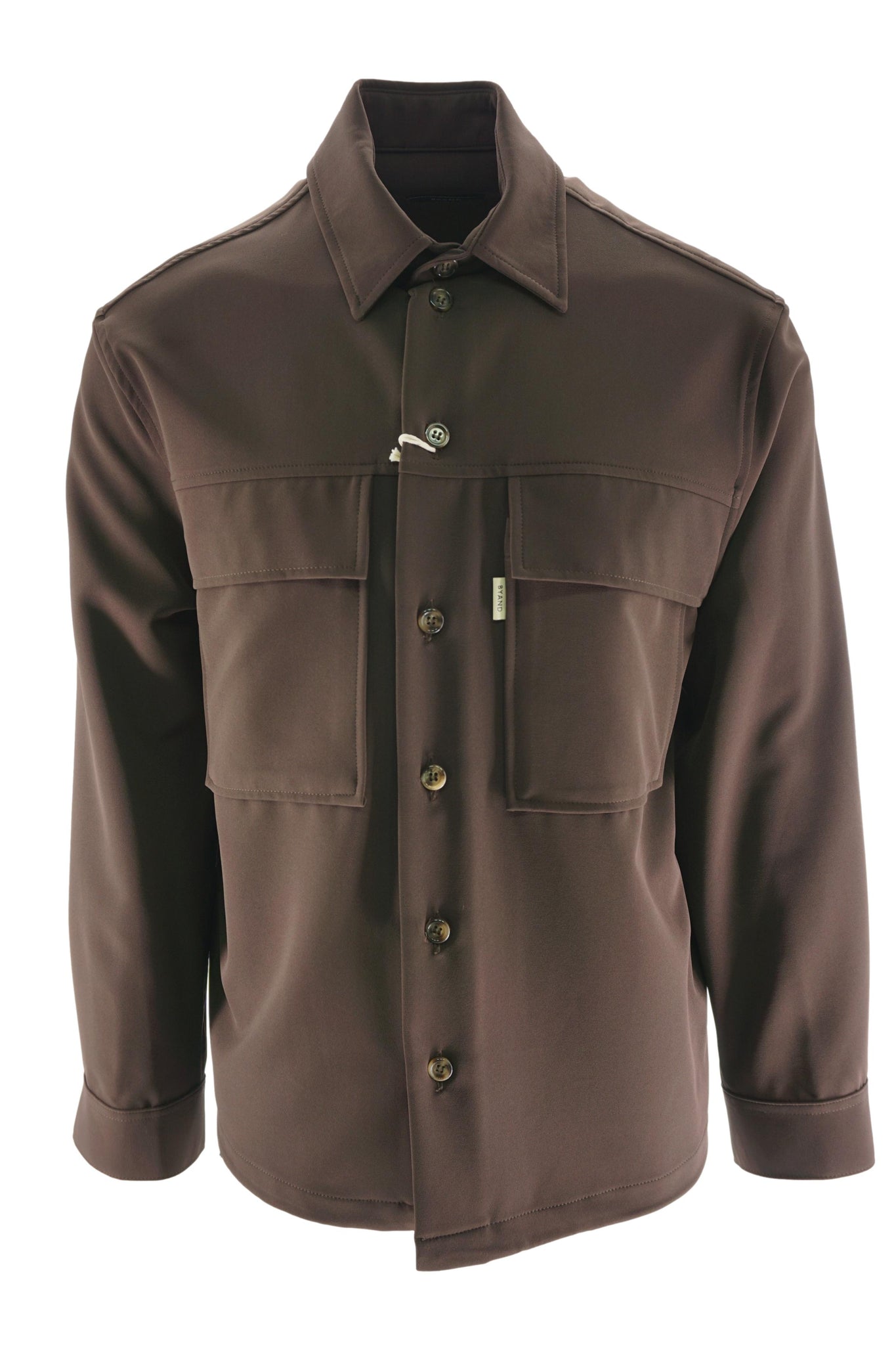 Overshirt in Tessuto Tecnico / Marrone - Ideal Moda