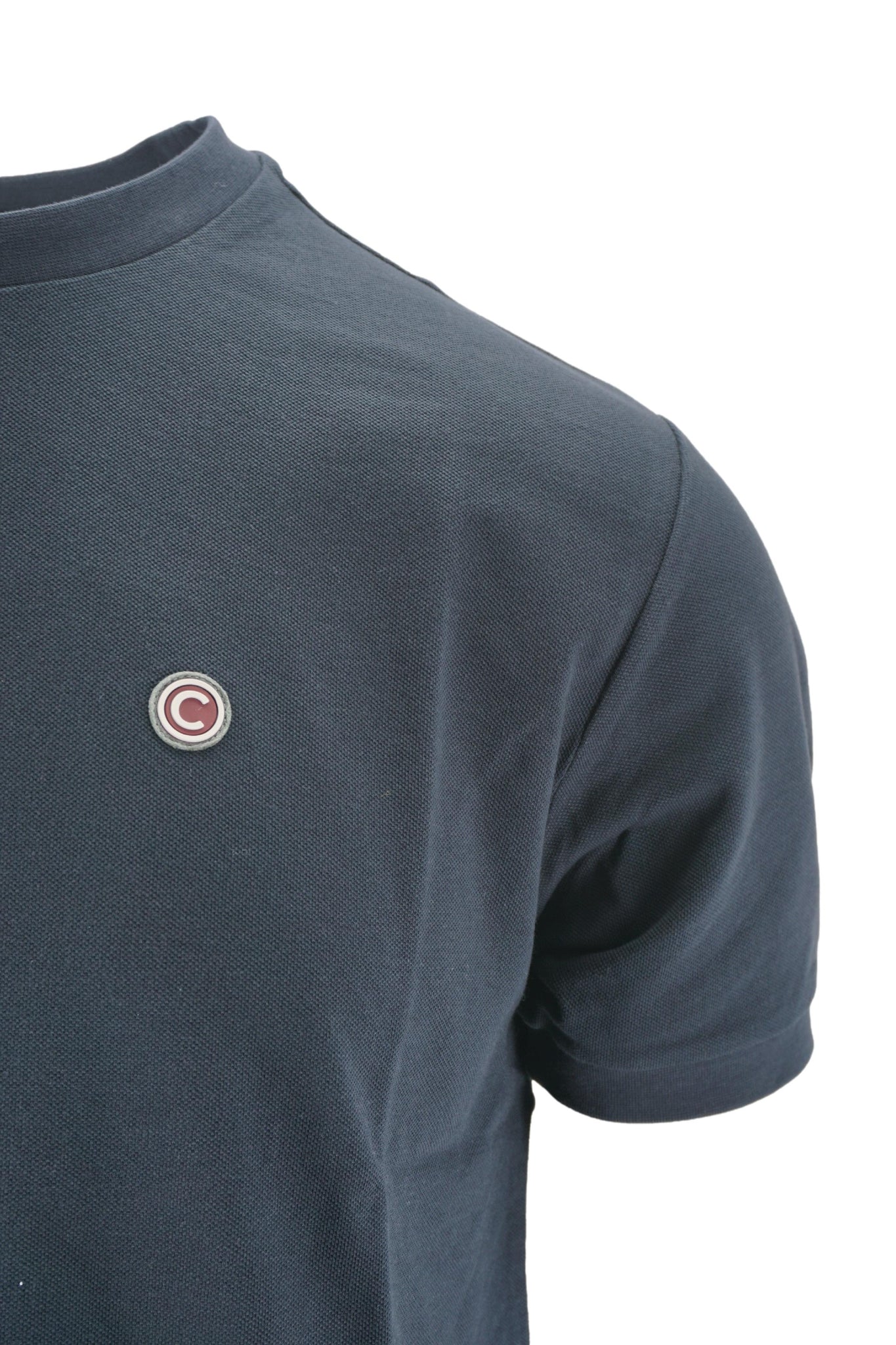 T-Shirt in Piquet di Cotone / Blu - Ideal Moda