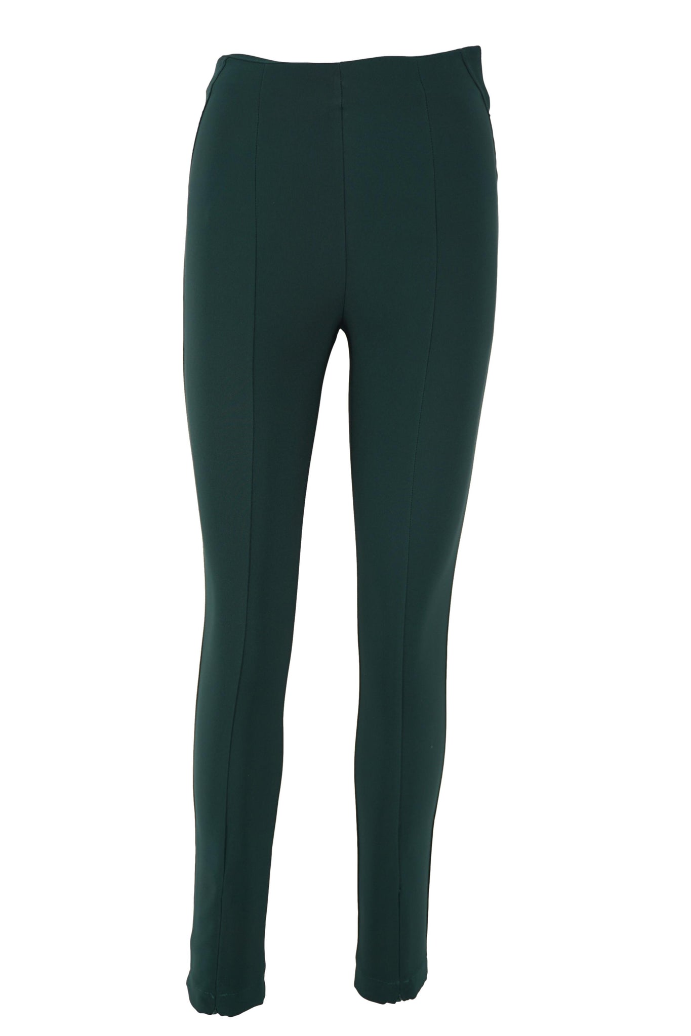 Pantalone Slim Fit in Punto Milano / Verde - Ideal Moda