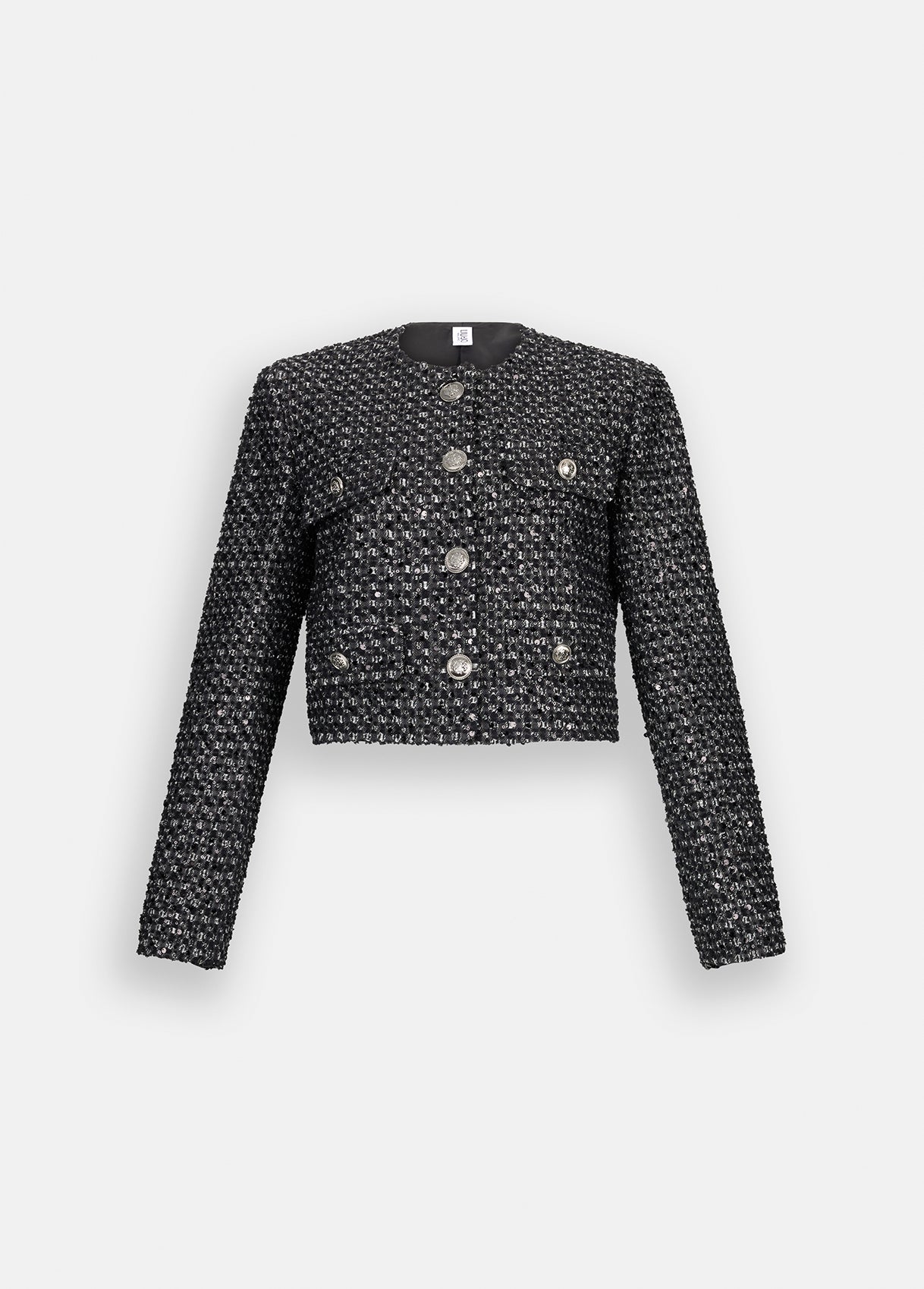 Giacca in Tessuto Bouclé / Nero - Ideal Moda