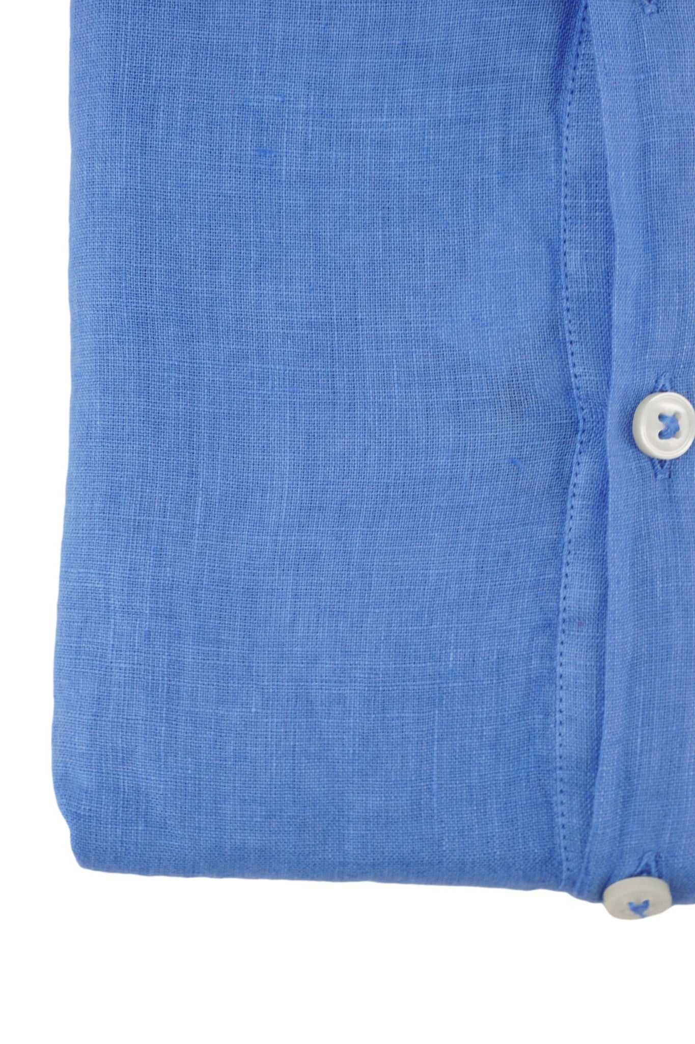 Camicia in Lino con Chiusura Polo / Bluette - Ideal Moda