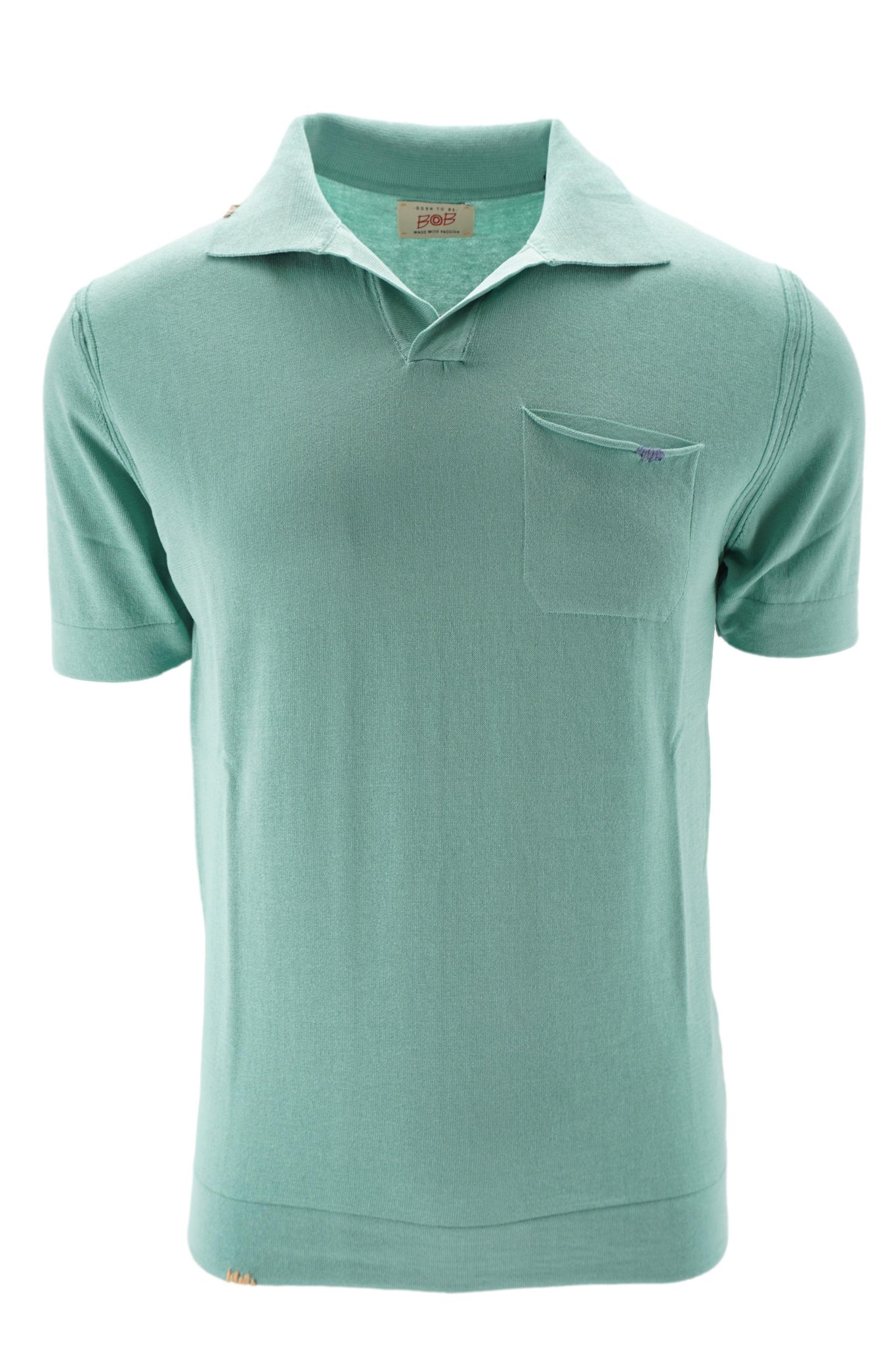 Polo Senza Bottoni in 100% Cotone / Verde - Ideal Moda