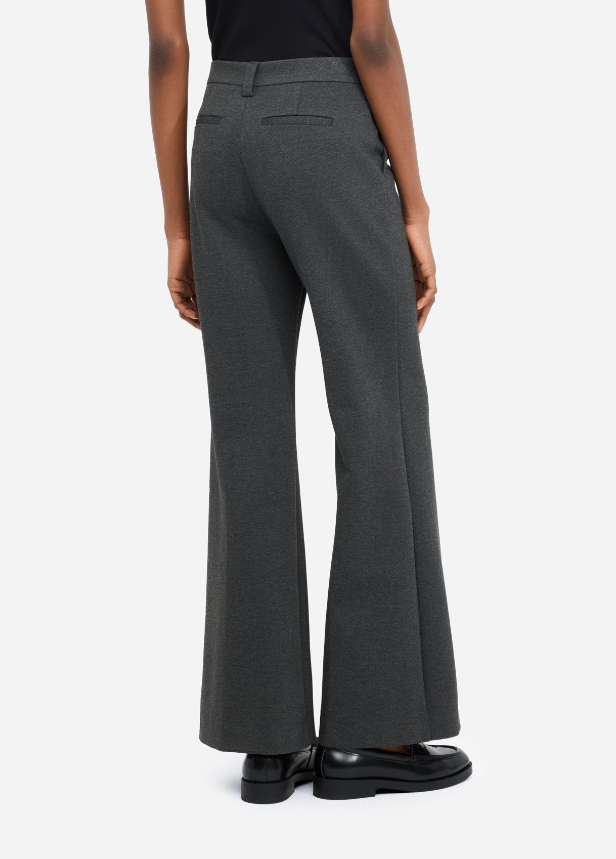 Pantaloni Flare Eleganti / Grigio - Ideal Moda