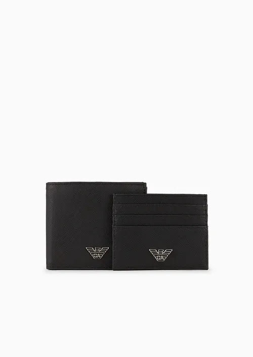 Gift Box con Portafoglio e Portacarte / Nero - Ideal Moda