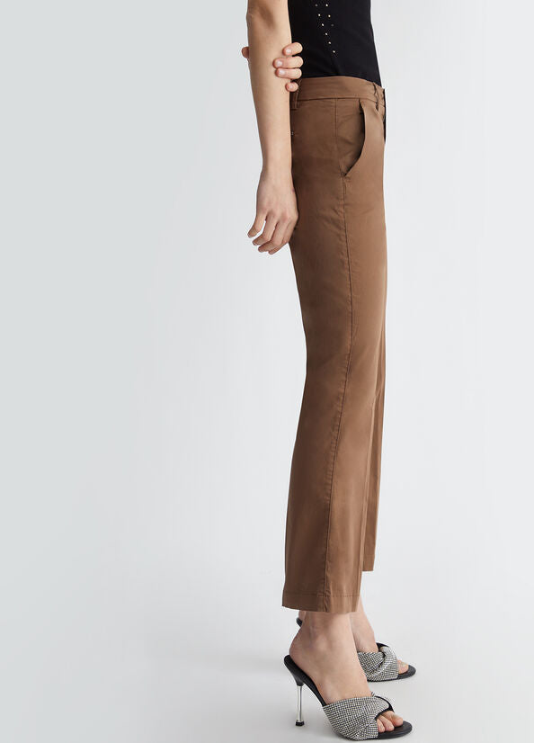 Pantalone Bottom Up con Cintura / Marrone - Ideal Moda