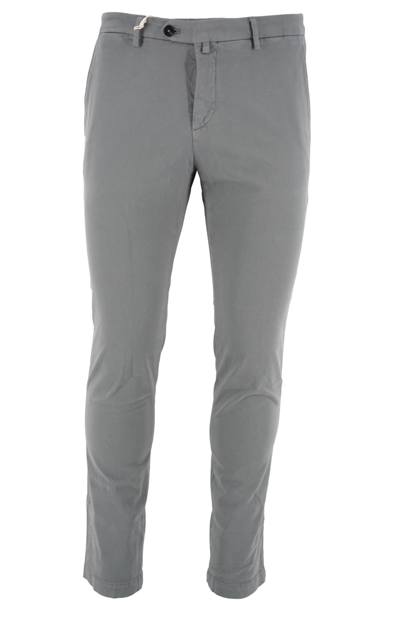 Pantalone Slim Fit in Cotone / Grigio - Ideal Moda