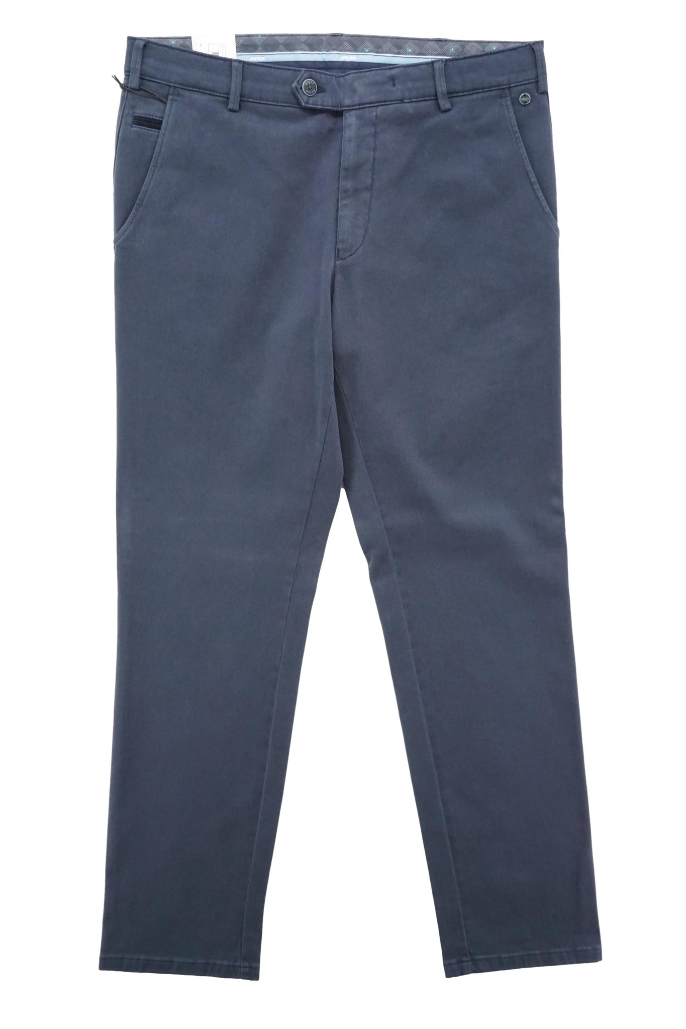 Pantalone Regular Fit Bonn in Cotone / Blu - Ideal Moda