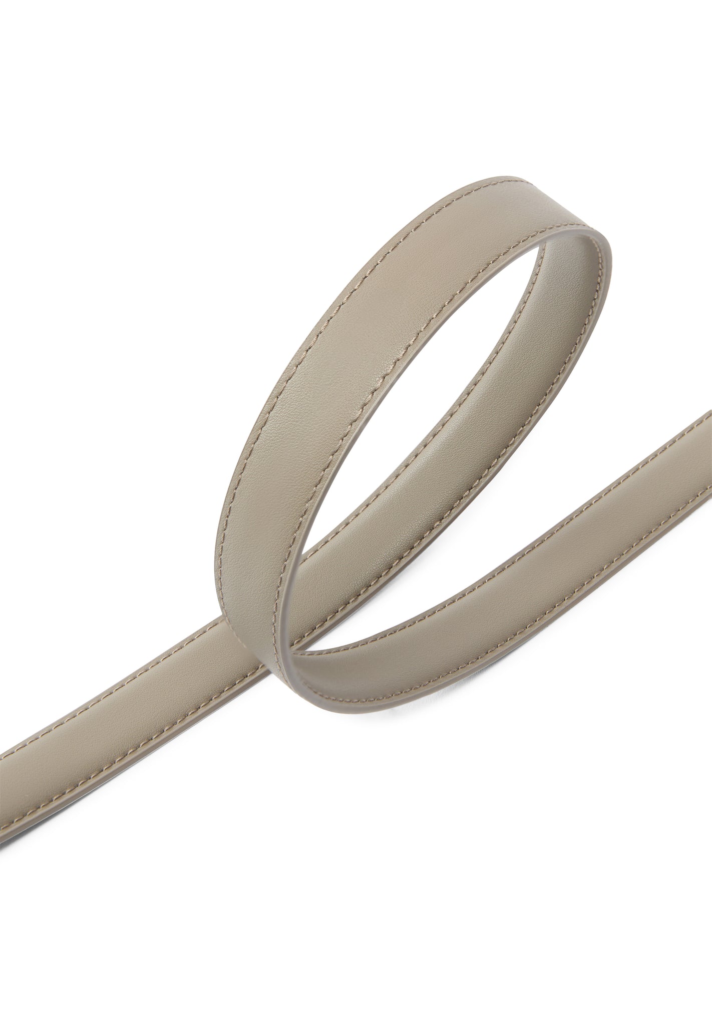 Cintura Sottile Love Birds in Pelle 2 cm / Tortora - Ideal Moda