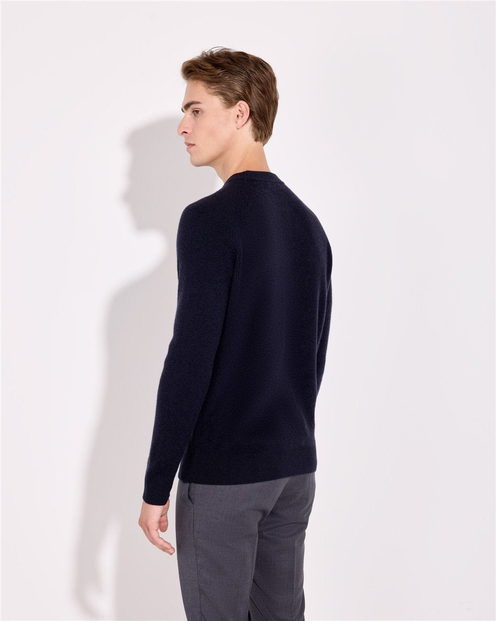 Maglia Girocollo Raglan a Costa Inglese / Blu - Ideal Moda