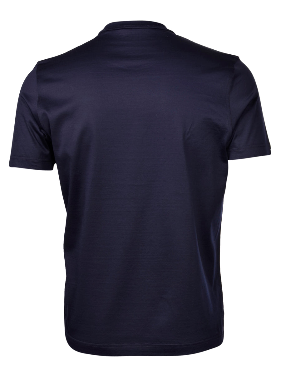 T-Shirt in Filo di Scozia / Blu - Ideal Moda