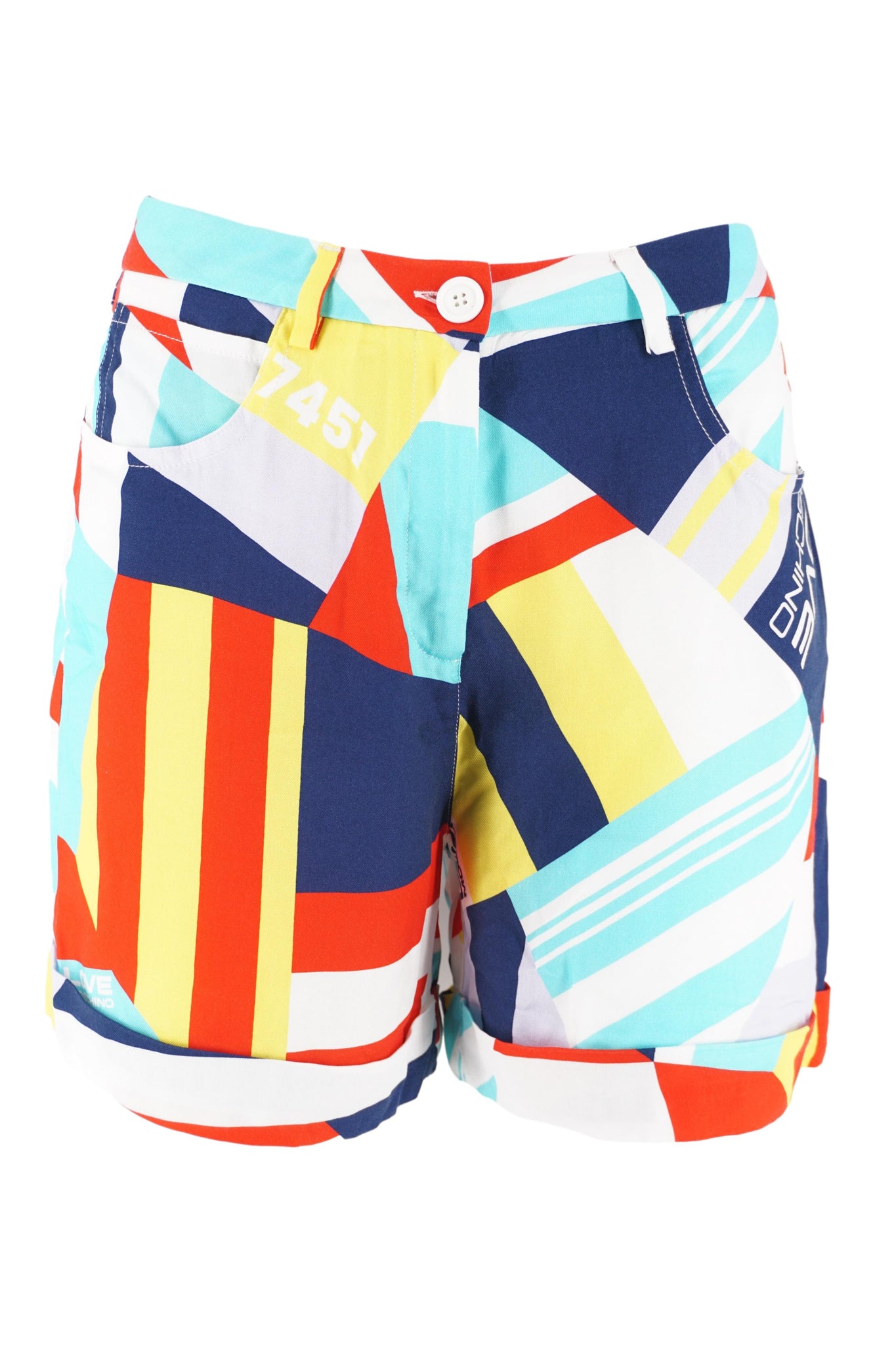 Shorts con Fantasia / Multicolor - Ideal Moda