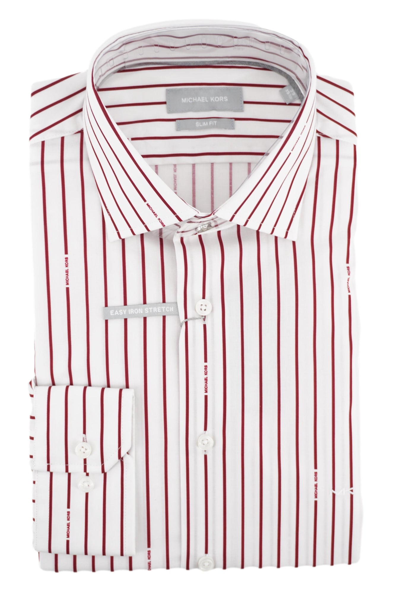 Camicia con Fantasia a Righe / Bordeaux - Ideal Moda