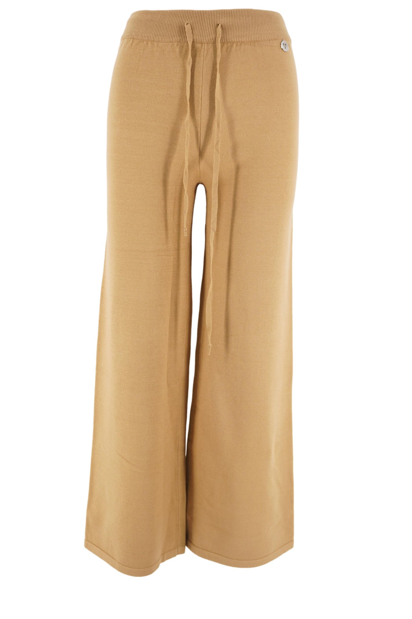 Pantalone in Maglia con Coulisse / Beige - Ideal Moda