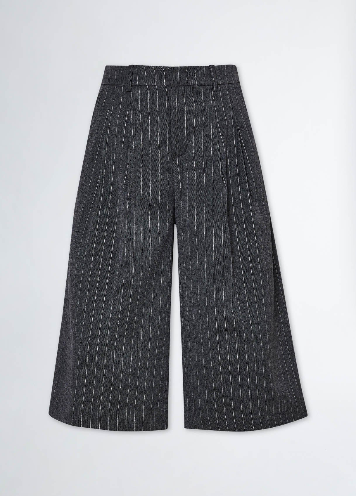 Pantalone Culotte Gessato / Grigio - Ideal Moda