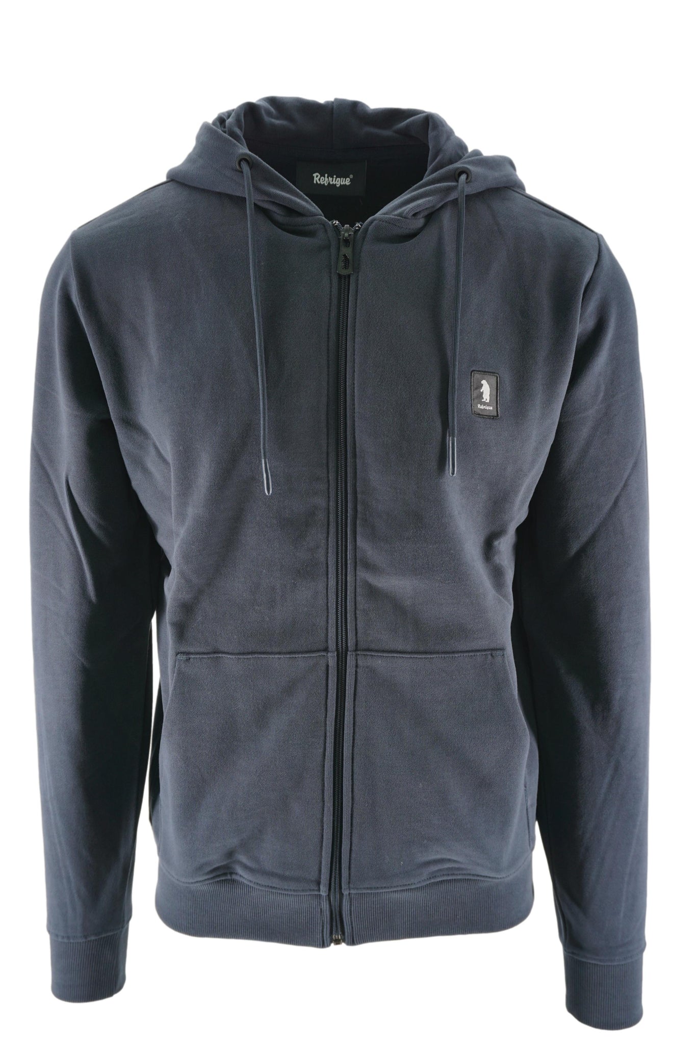 Felpa in Cotone con Logo e Zip / Blu - Ideal Moda