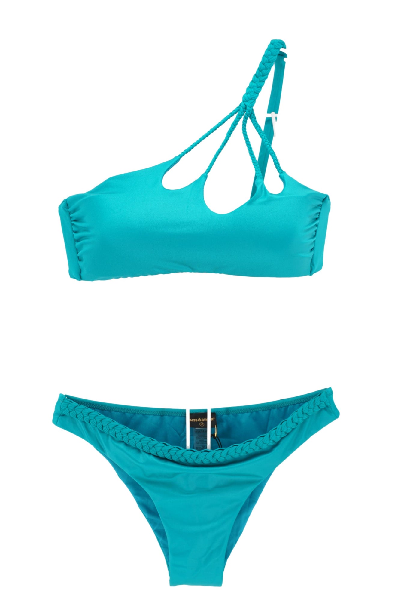 Bikini a Fascia Monospalla / Azzurro - Ideal Moda
