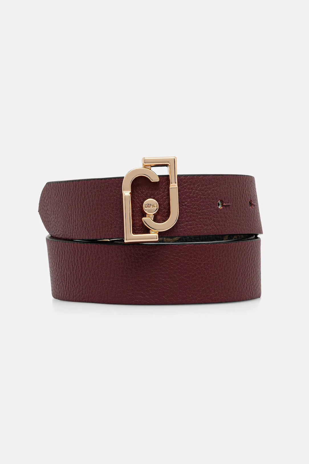 Cintura Reversibile con Logo / Bordeaux - Ideal Moda