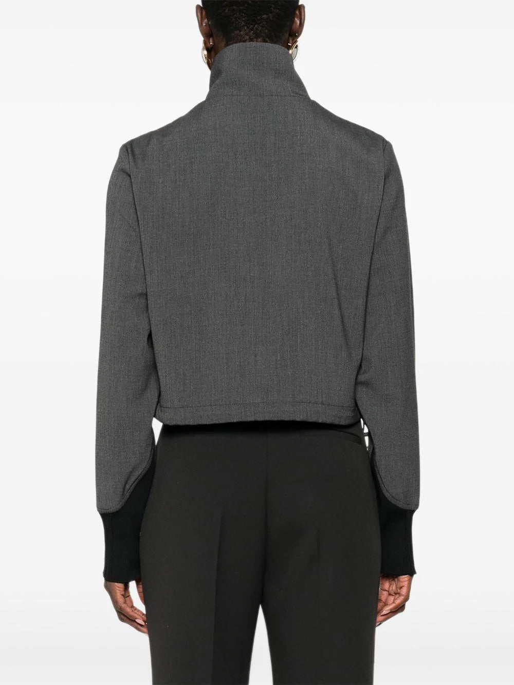 Giacca Cropped Aderente / Grigio - Ideal Moda