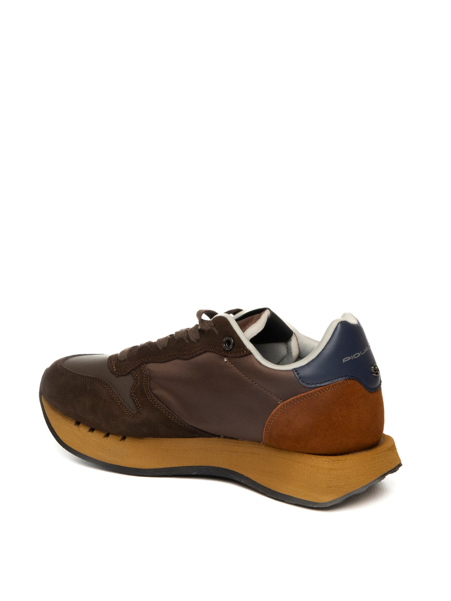 Sneaker in Tessuto e Camoscio / Marrone - Ideal Moda