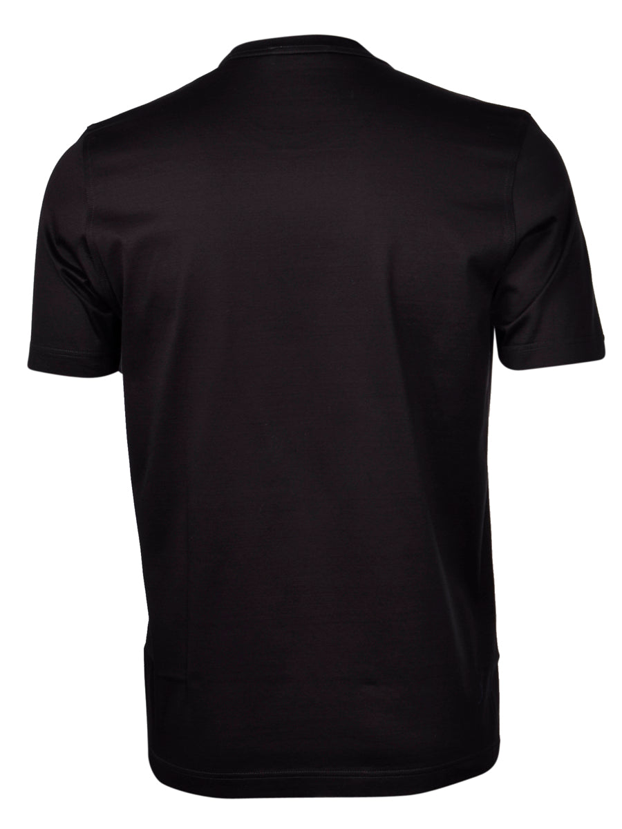T-Shirt in Filo di Scozia / Nero