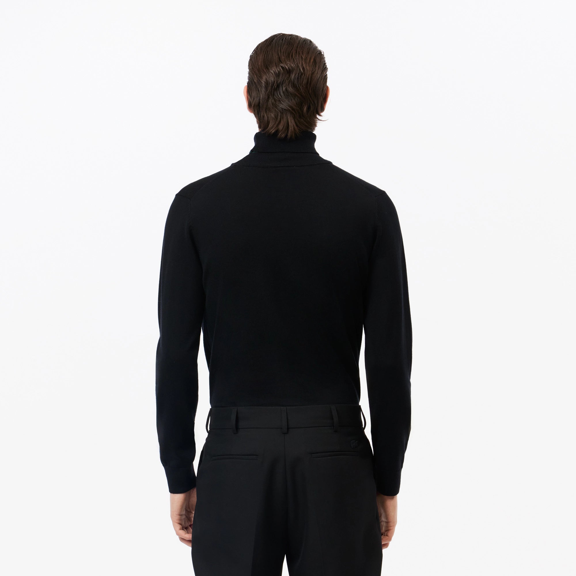 Maglia da Uomo in Lana con Collo Alto / Nero - Ideal Moda