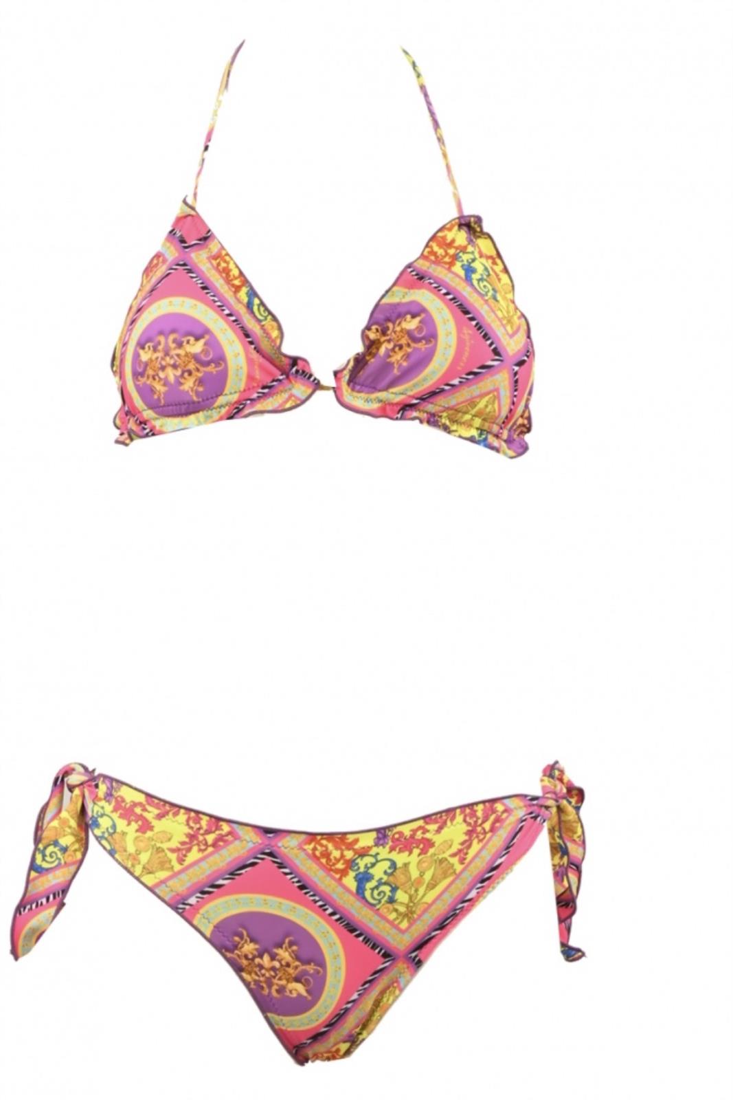 Bikini con Triangolo a Fantasia / Giallo - Ideal Moda