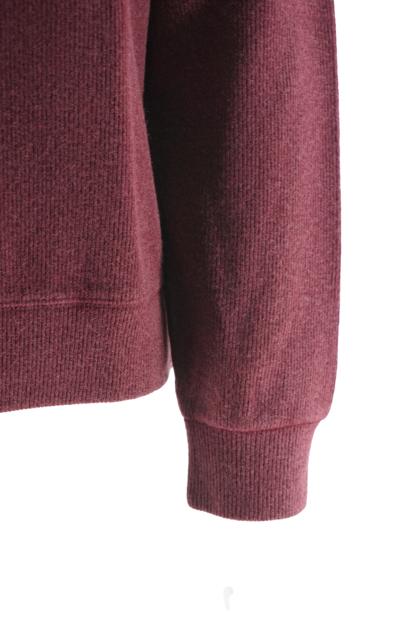 Felpa Girocollo a Coste / Bordeaux - Ideal Moda