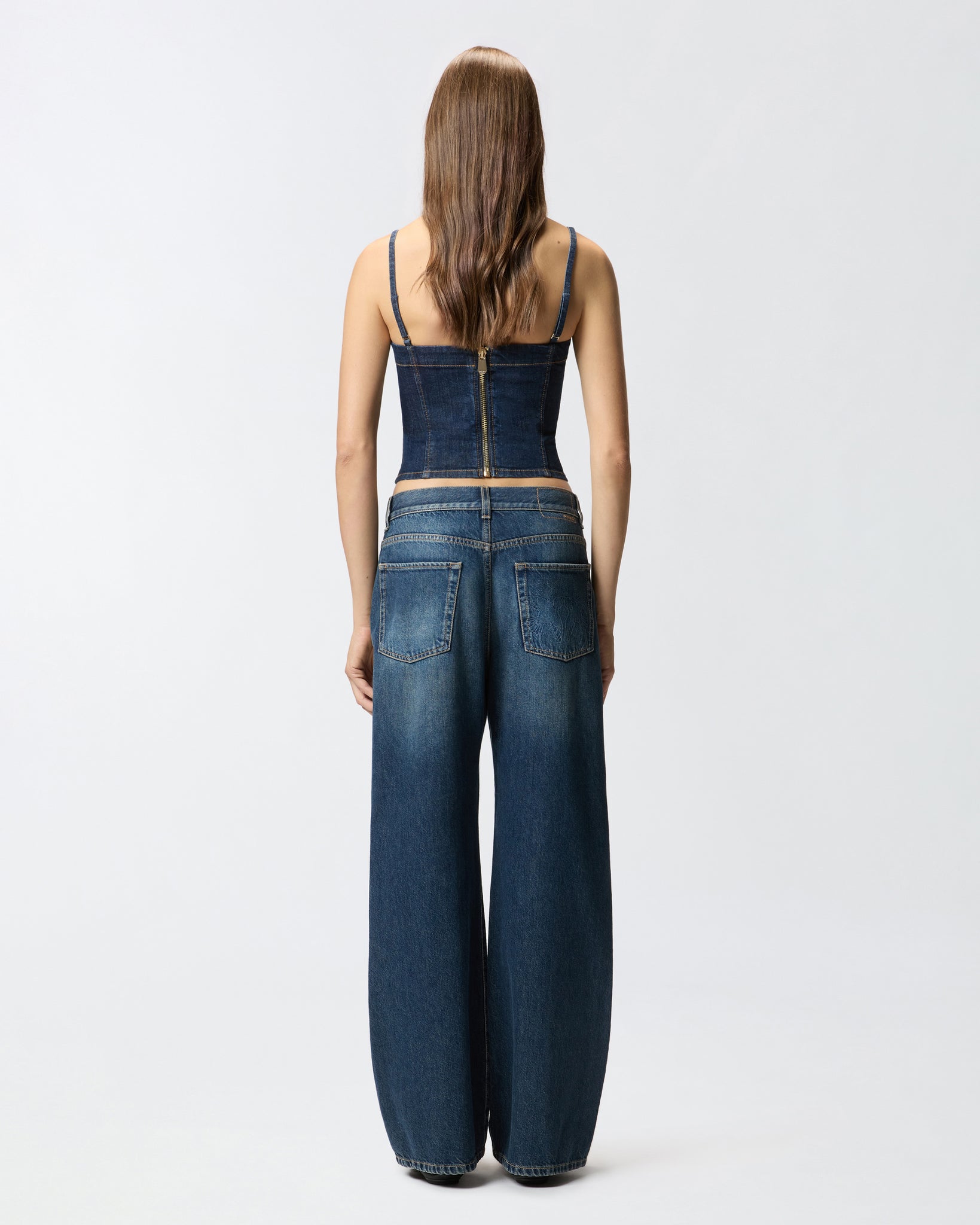 Jeans Wide Leg in Denim / Jeans - Ideal Moda