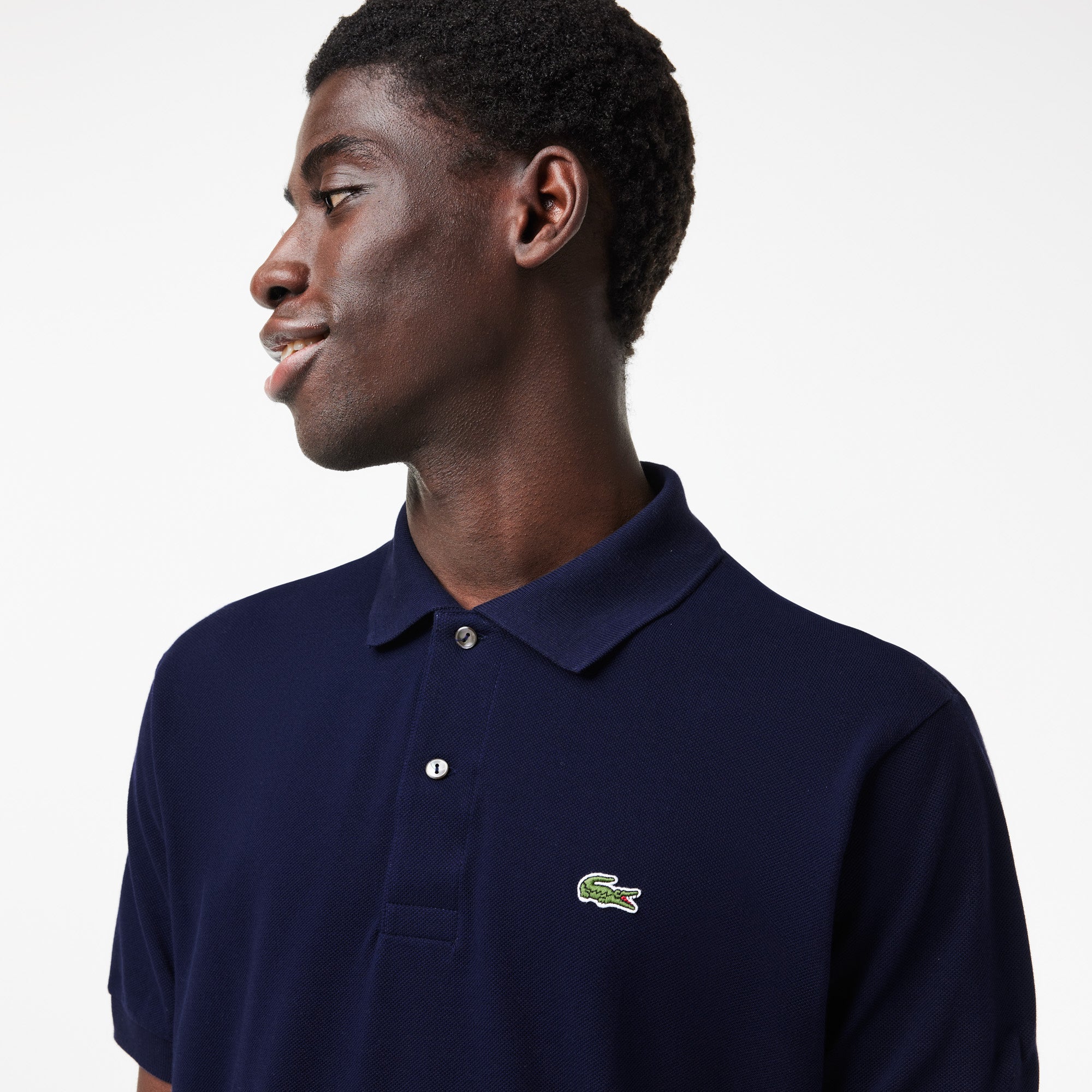 Polo with Lacoste Logo Blue