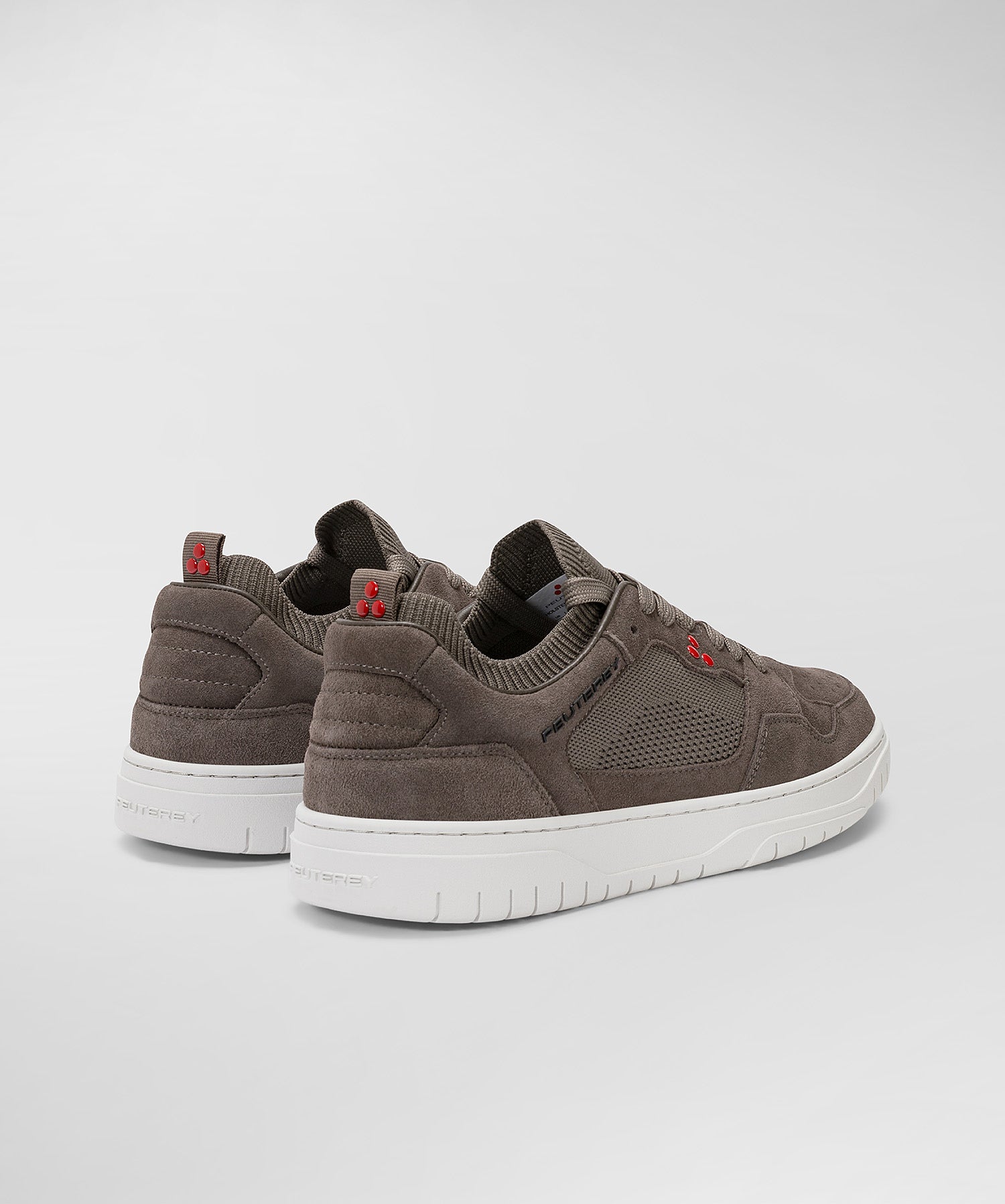 Sneaker in Seude e Maglina Tecnica / Marrone - Ideal Moda