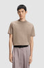 T-Shirt Slim Fit in Cotone Elasticizzato / Marrone - Ideal Moda