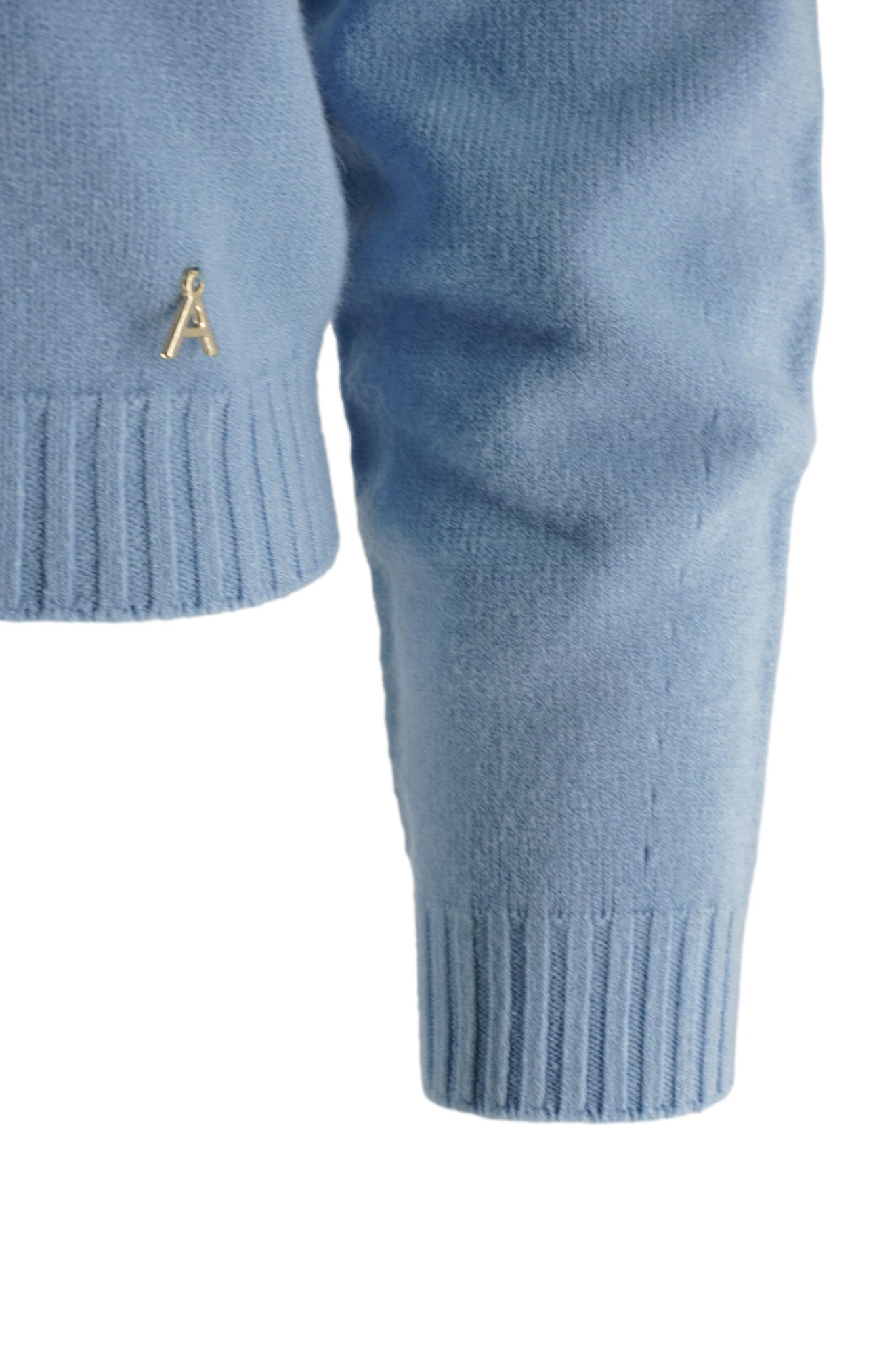 Maglia con Collo Alto e Spalle Scoperte / Celeste - Ideal Moda