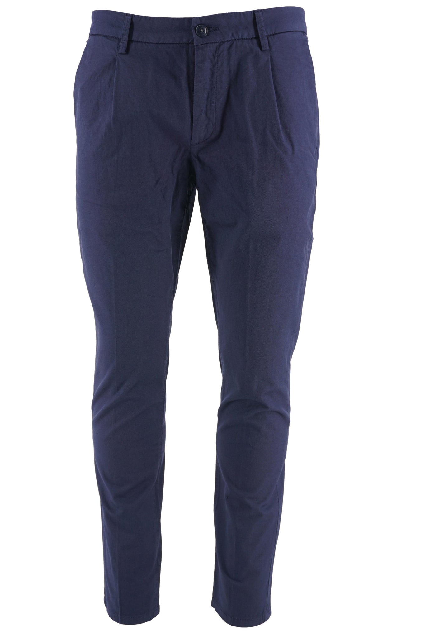 Pantalone in Misto Lino e Cotone Modello Tom / Blu - Ideal Moda
