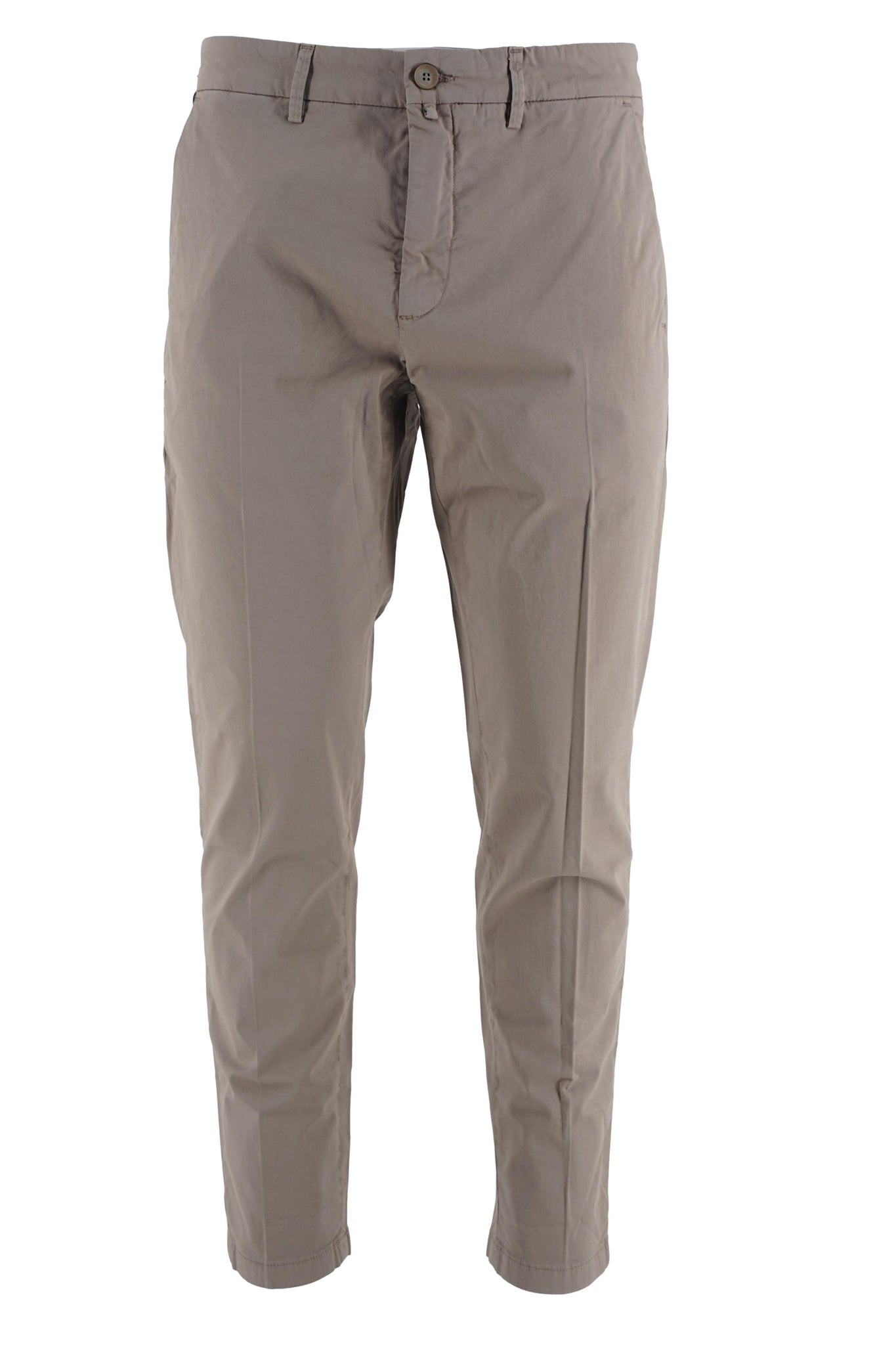 Pantalone in Cotone Regular Fit / Beige - Ideal Moda