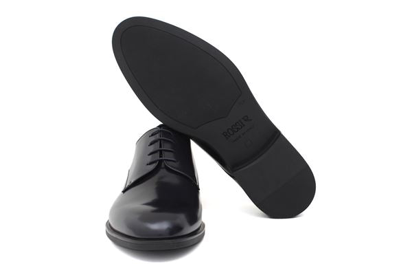 Stringata in Pelle con Fondo in Gomma / Blu - Ideal Moda