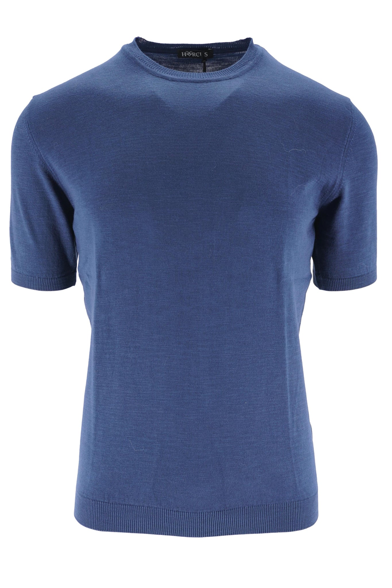 T-Shirt in Cotone Fiammato Finezza 14 / Blu - Ideal Moda