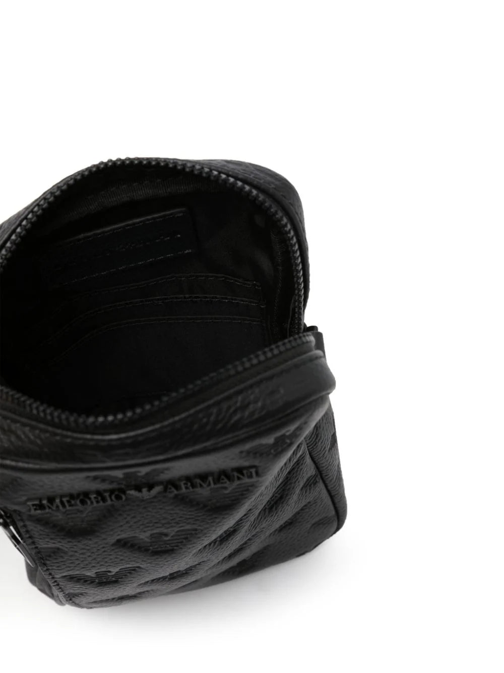 Borsa con Logo Monogramma Goffrato / Nero - Ideal Moda