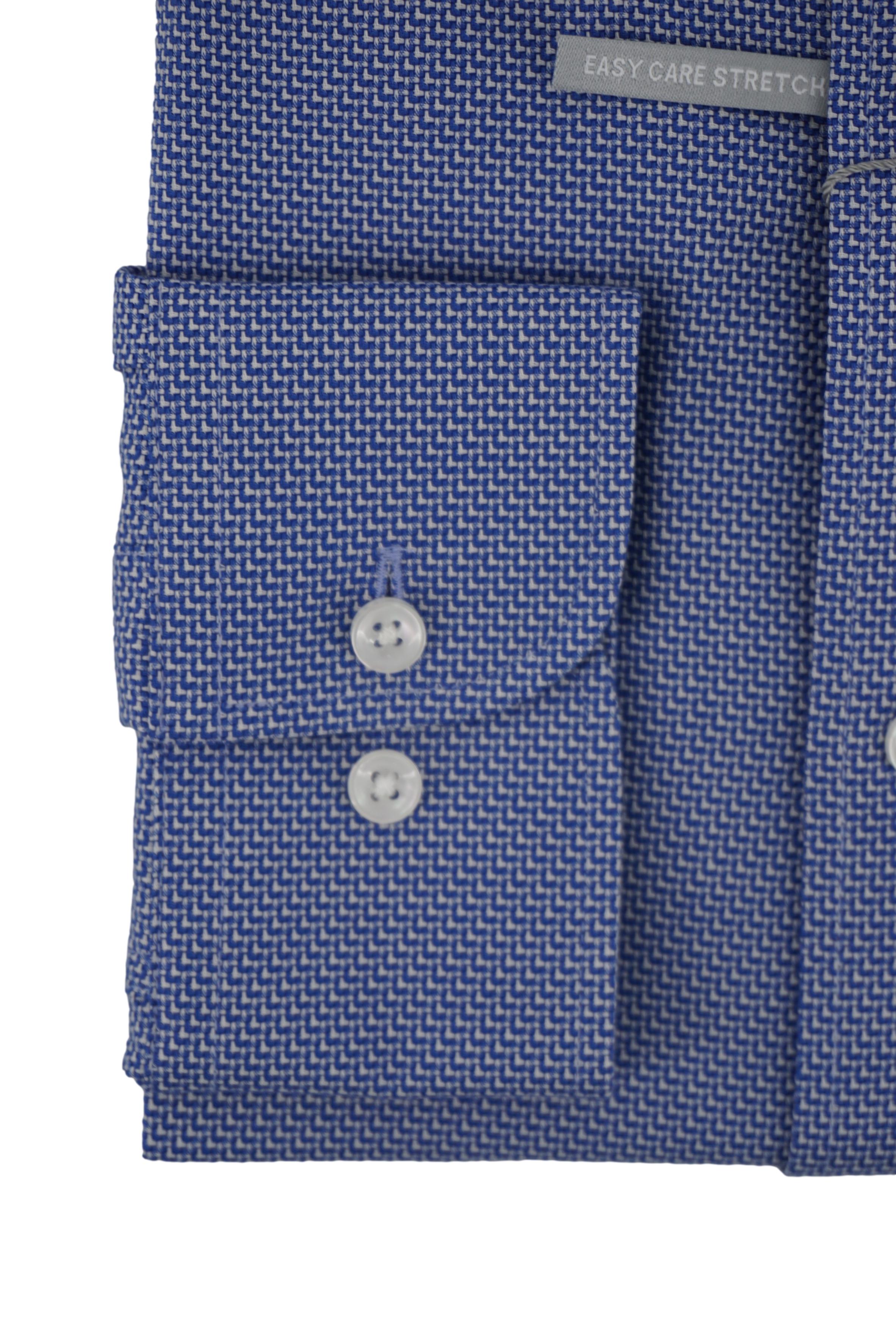 Slim Fit Cotton Shirt with Pattern / Light Blue