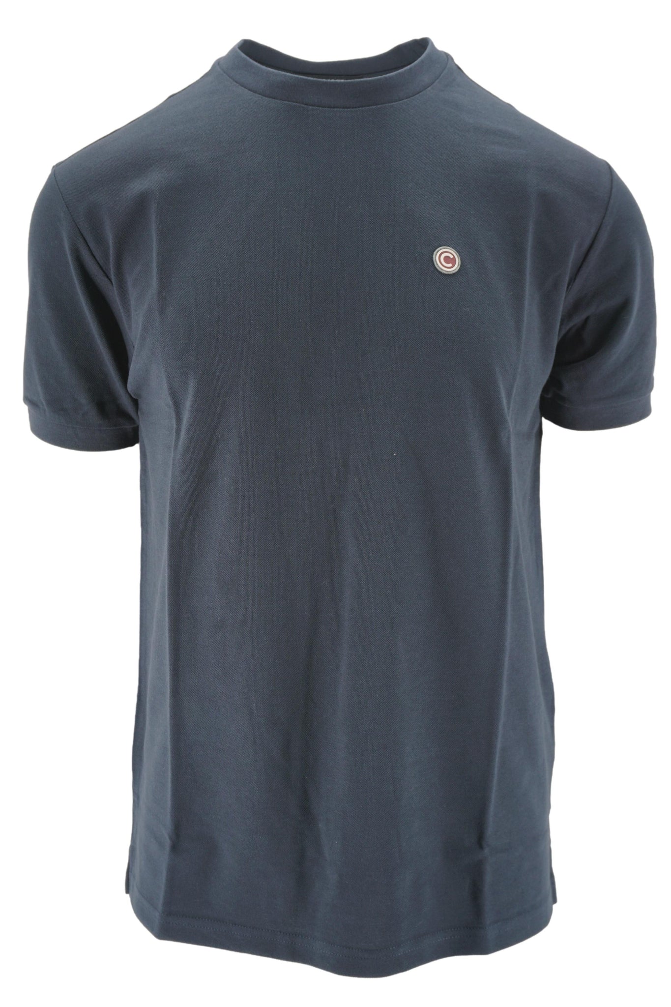 T-Shirt in Piquet di Cotone / Blu - Ideal Moda