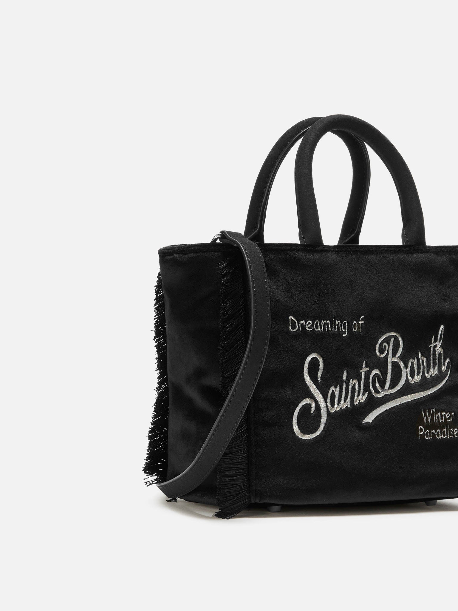 Borsa a Mano Vanity Mini in Velluto / Nero - Ideal Moda