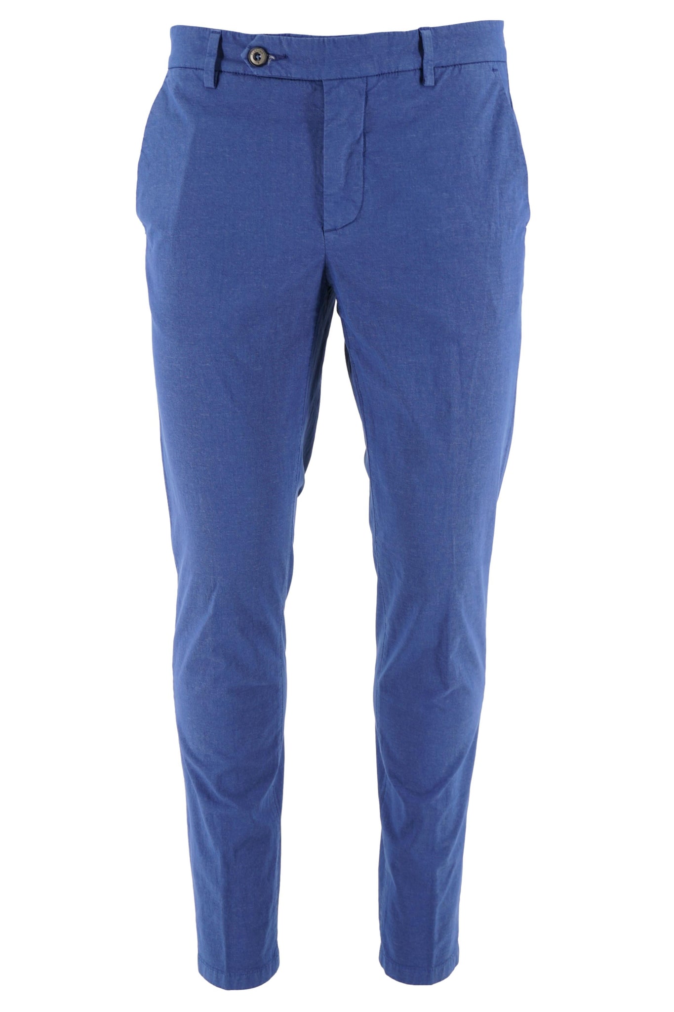 Pantalone in Cotone e Lino / Blu - Ideal Moda