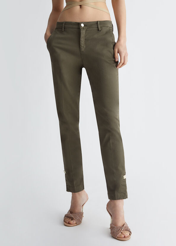 Pantalone Chino Bottom Up / Verde - Ideal Moda