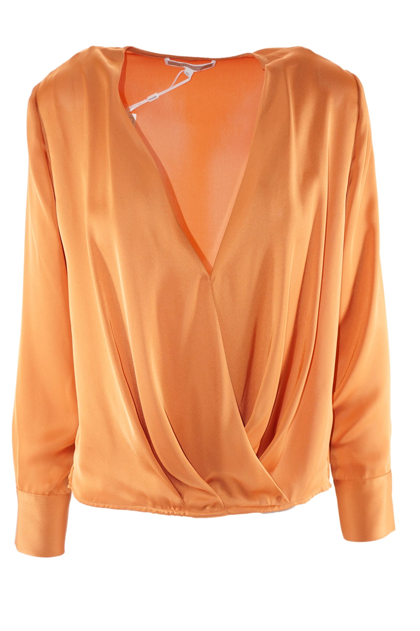 Blusa con Scollo a V / Arancione - Ideal Moda