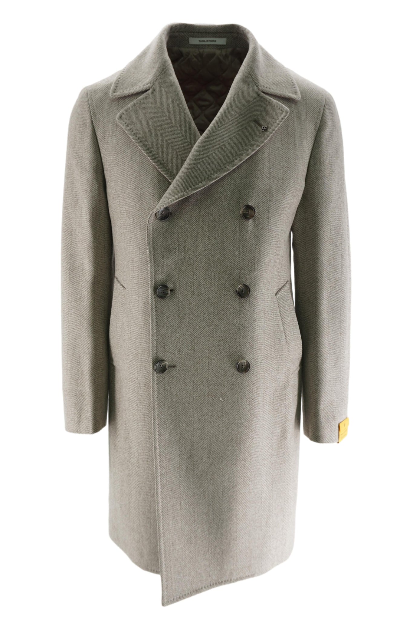 Cappotto in Lana Spigata / Beige - Ideal Moda